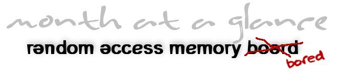 random access memory board:: month
at a glance